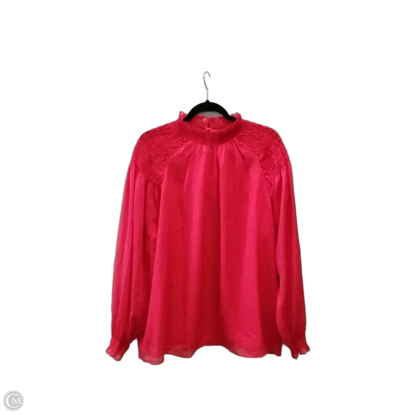 Blouse Long Sleeve By Ann Taylor In Red, Size: Xxl