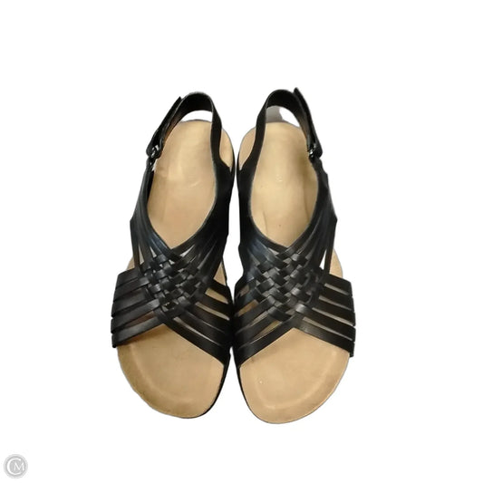 Sandals Flats By Easy Spirit In Black, Size: 8.5