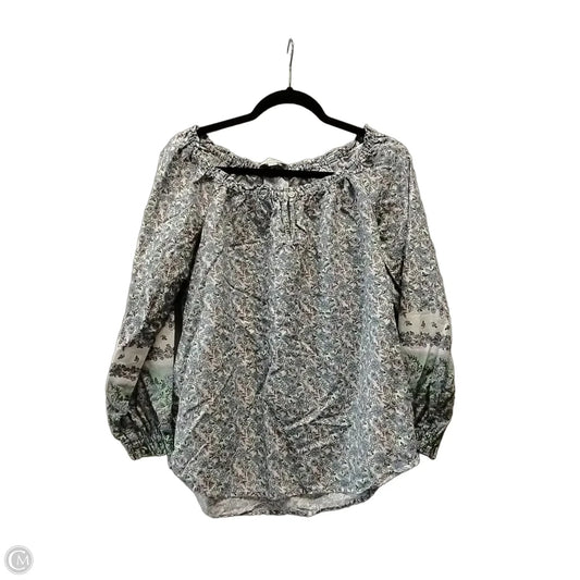 Blouse Long Sleeve By Loft In Floral Print, Size: S