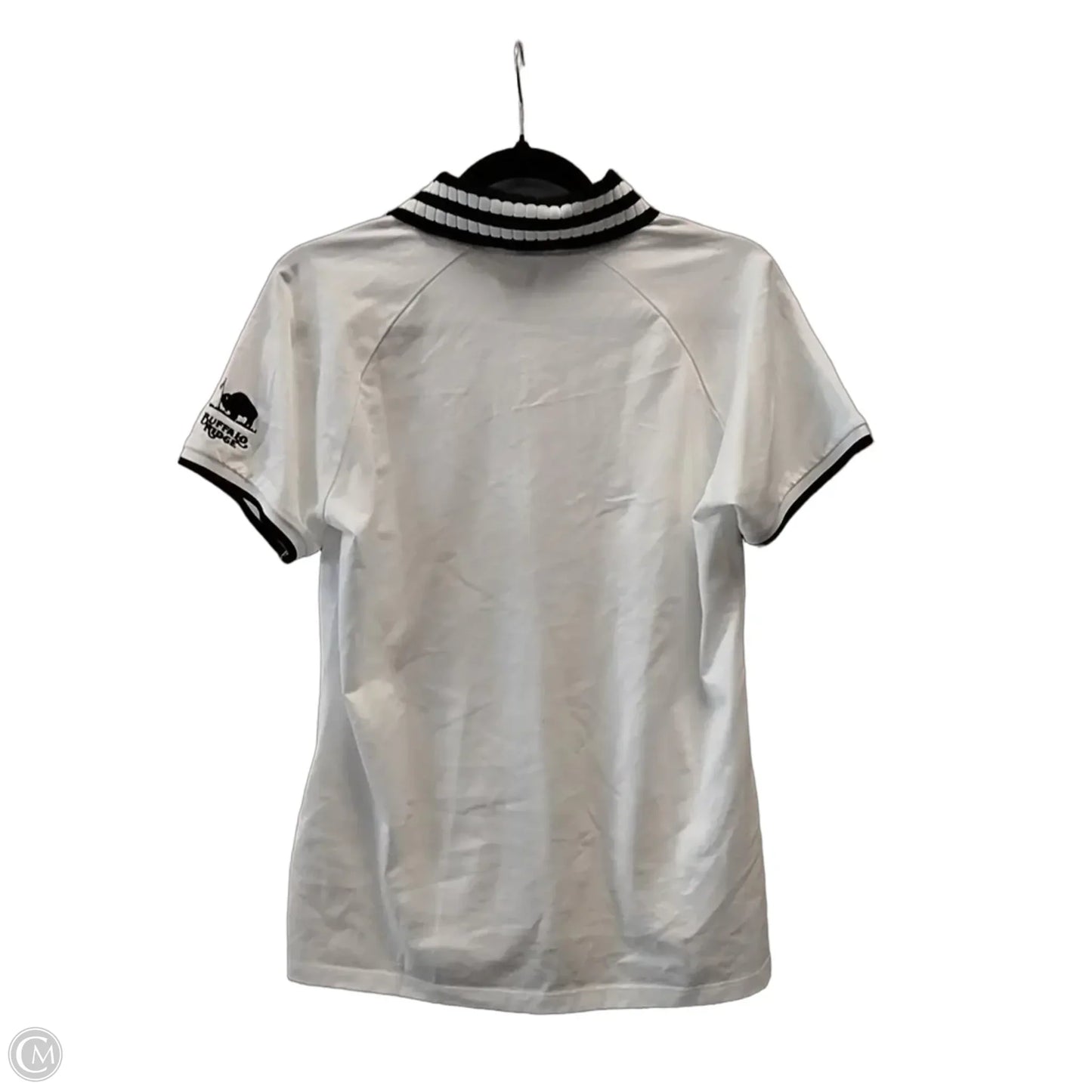 Athletic Top Short Sleeve By Polo Ralph Lauren In Black & White, Size: M