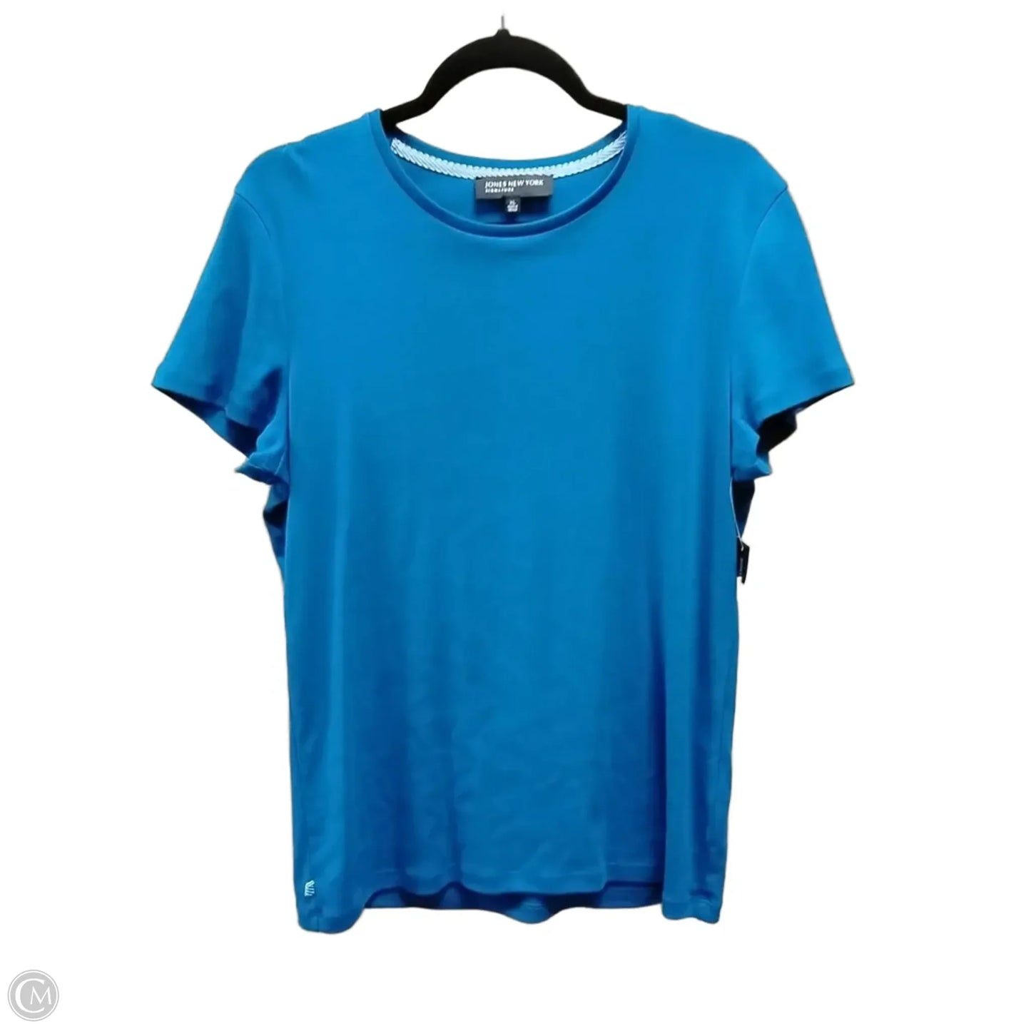 Top Short Sleeve By Jones And Co In Blue, Size: Xl