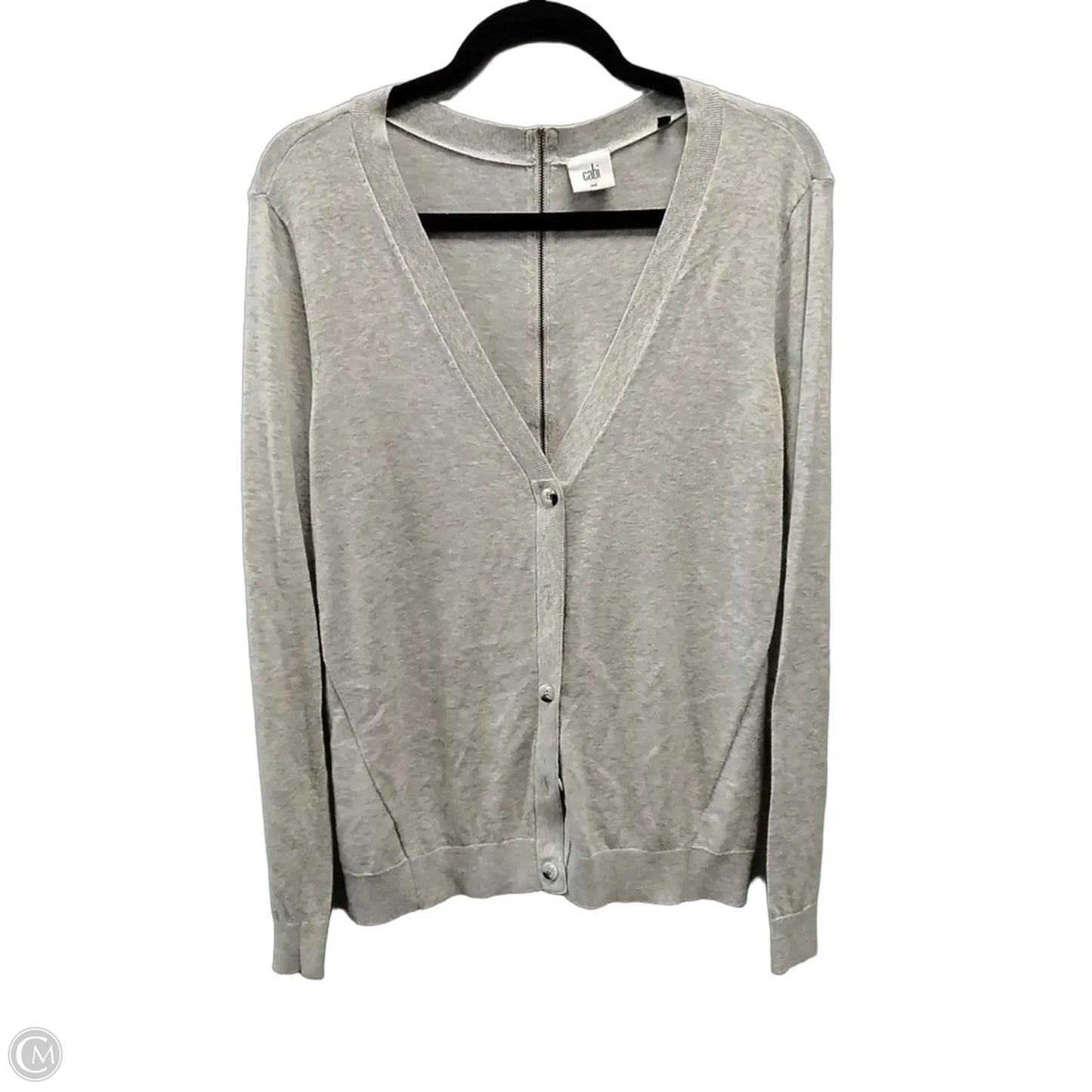 Sweater Cardigan By Cabi In Grey, Size: M