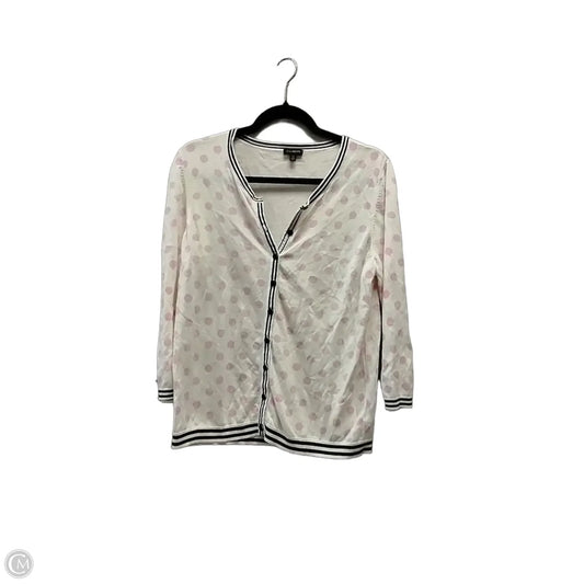 Sweater Cardigan By Talbots In Polkadot Pattern, Size: Xl