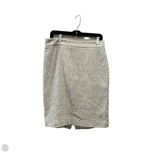 Skirt Mini & Short By Ann Taylor In Grey & White, Size: 10