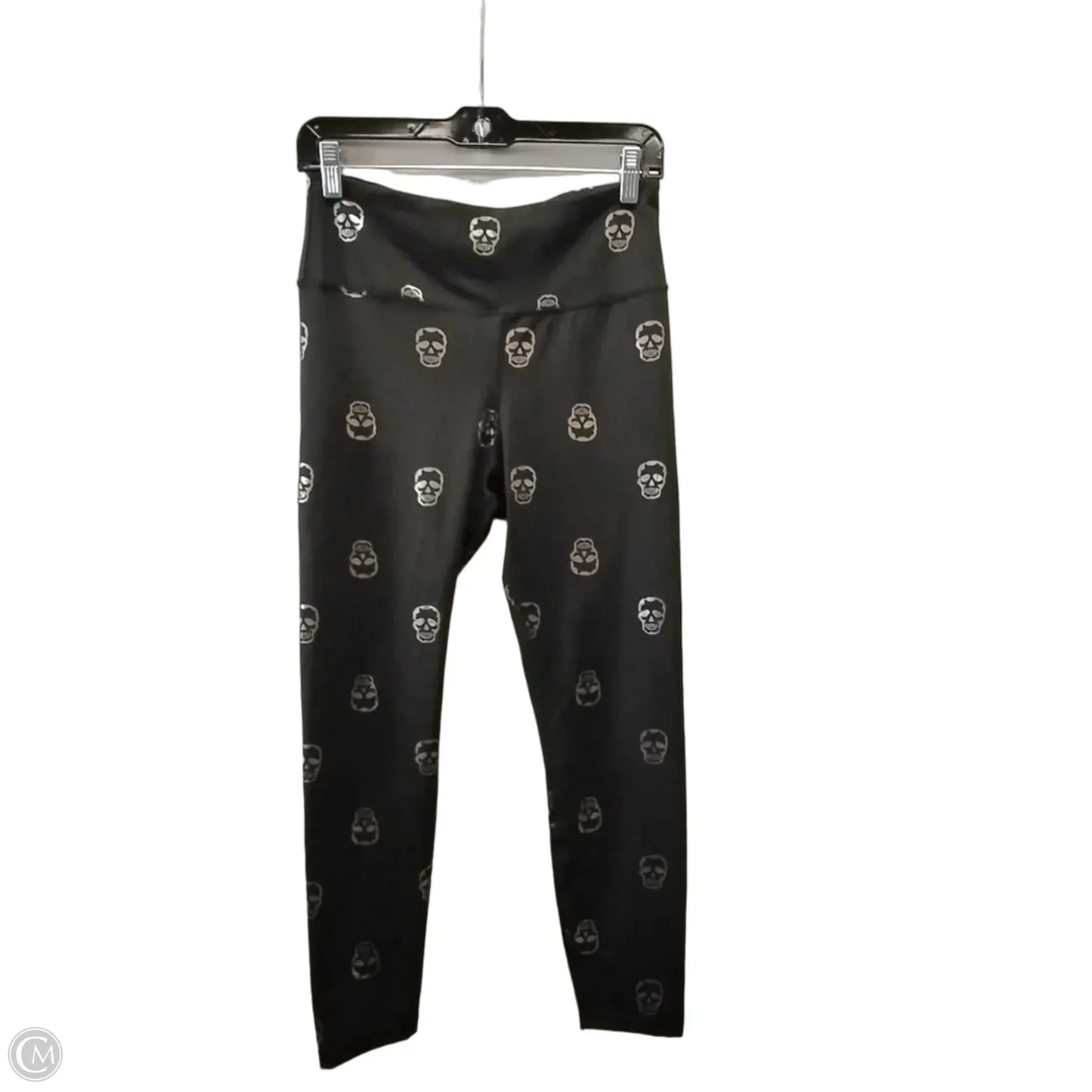 Athletic Leggings By Clothes Mentor In Black & Silver, Size: M