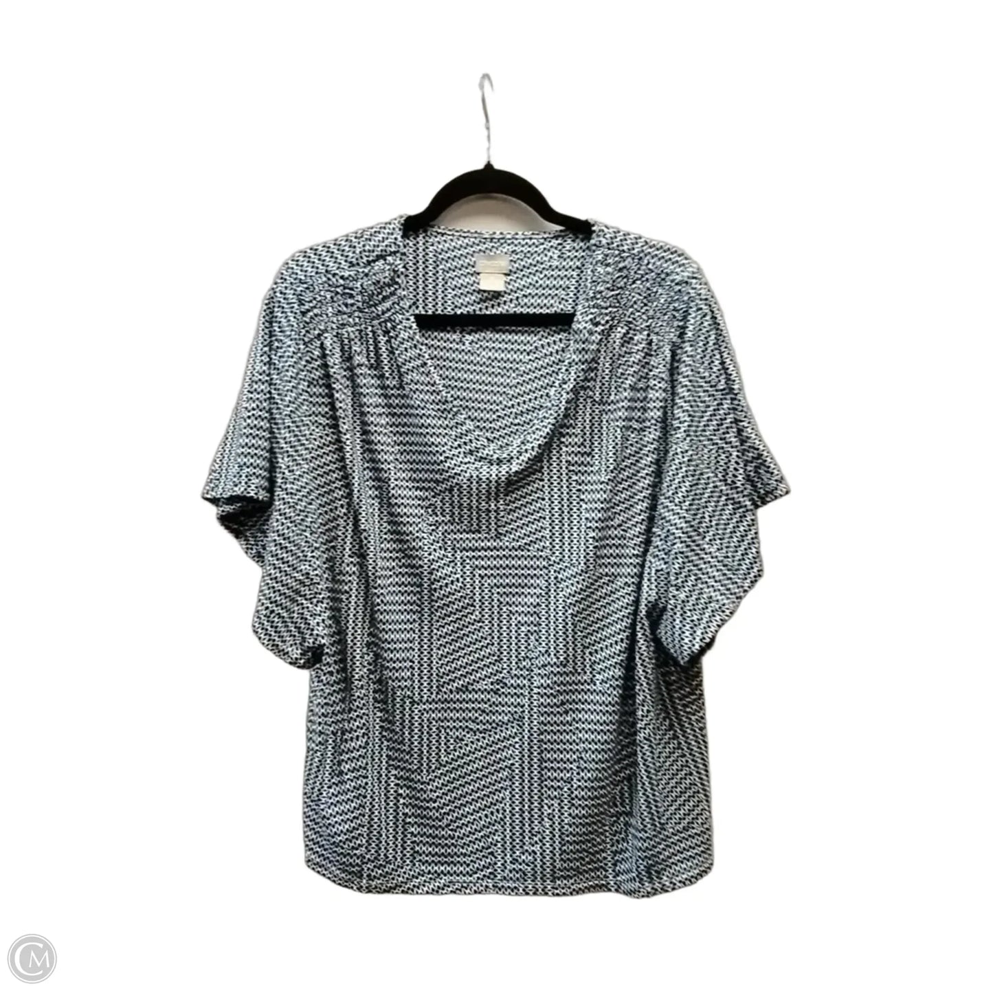 Top Short Sleeve By Chicos In Blue, Size: Xl