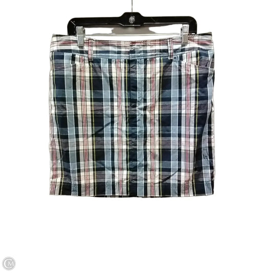 Skirt Mini & Short By Chaps In Checkered Pattern, Size: 12