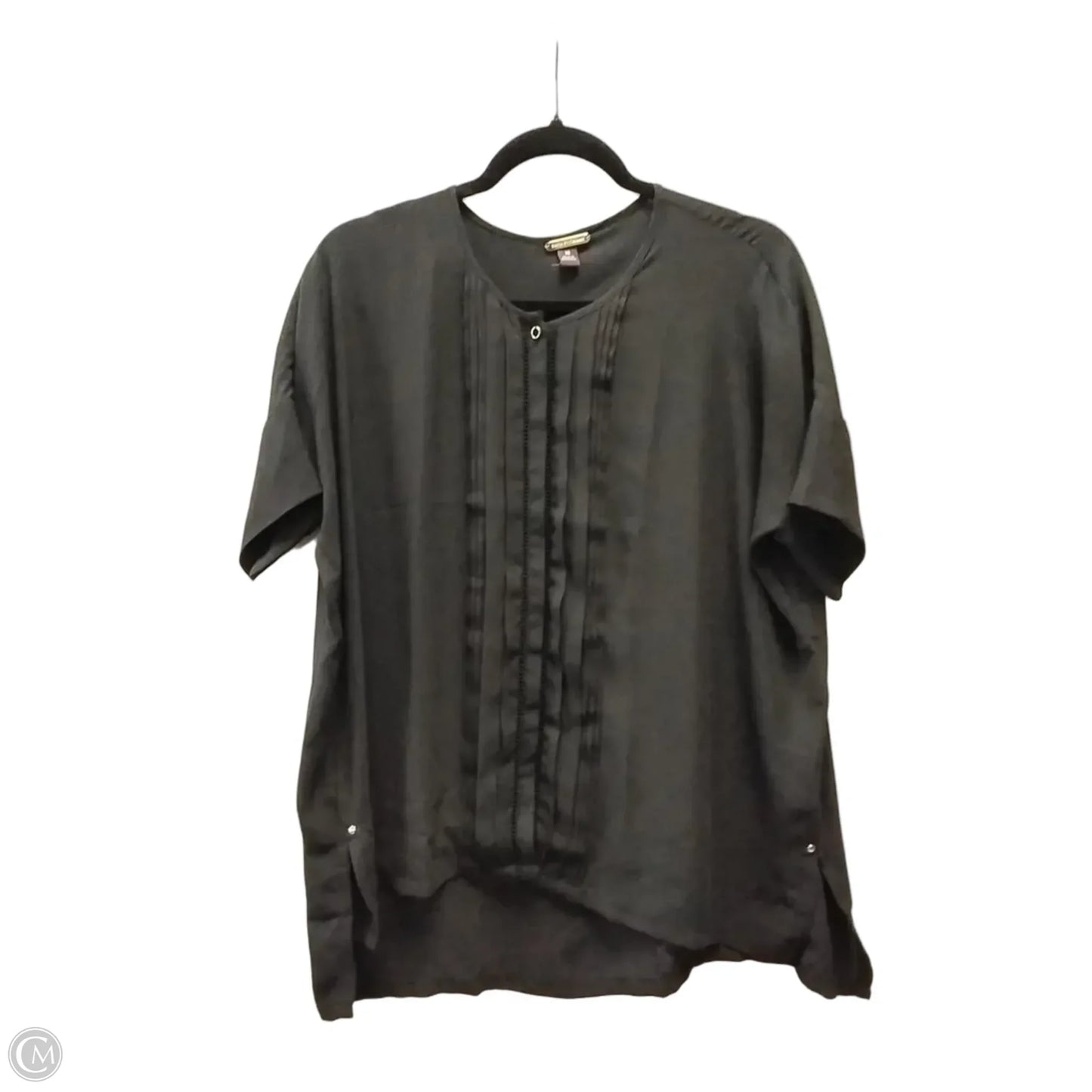 Blouse Short Sleeve By Dana Buchman In Black, Size: Xs