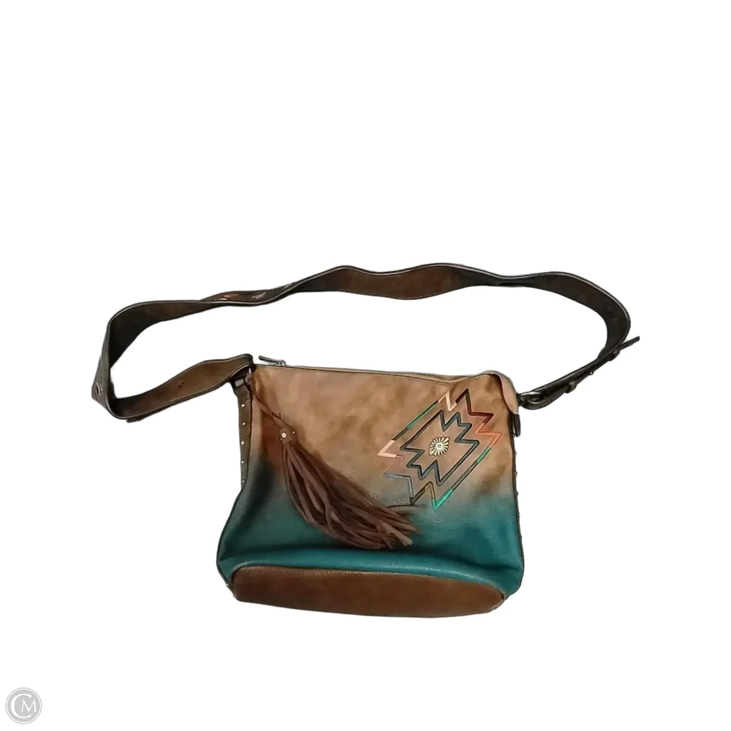 Crossbody Leather By Clothes Mentor, Size: Large