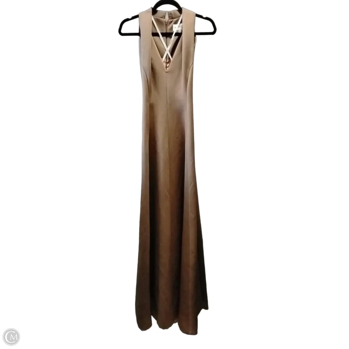 Dress Casual Maxi By Clothes Mentor In Bronze, Size: 8