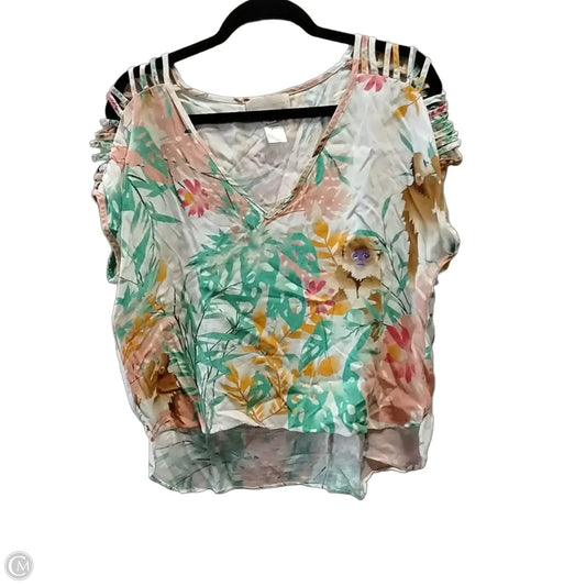 Blouse Short Sleeve By Corey Lynn Calter In Animal Print, Size: M