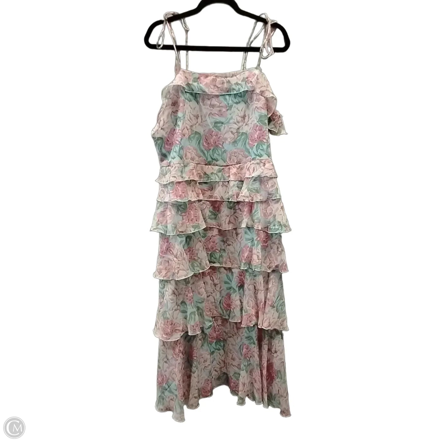 Dress Casual Maxi By Wayf In Blue & Pink, Size: 1x