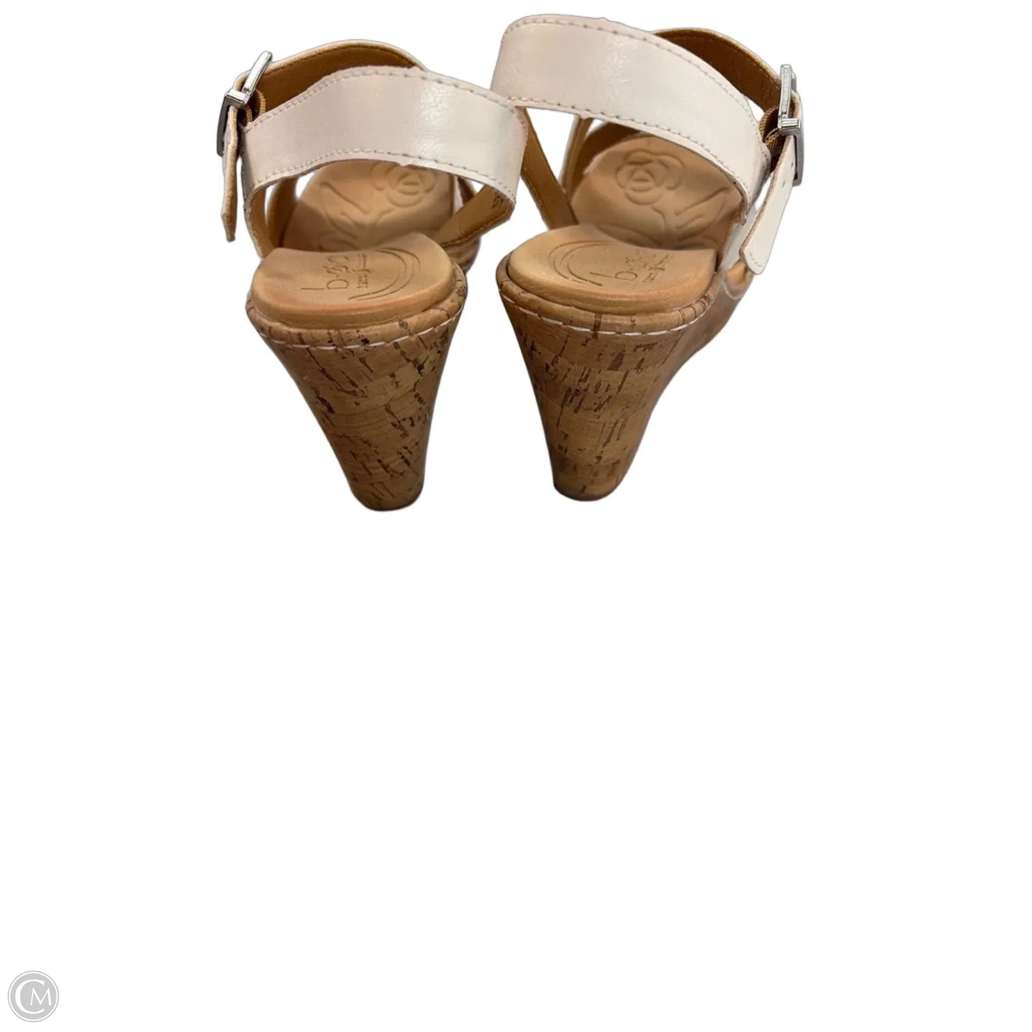 Sandals Heels Wedge By Boc In White, Size: 8