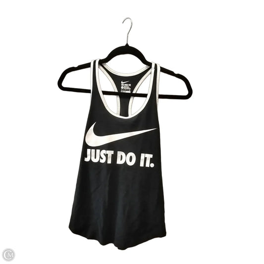 Athletic Tank Top By Nike In Black & White, Size: S