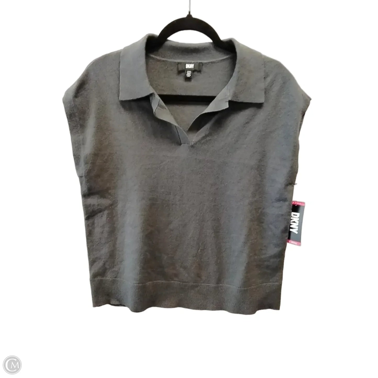 Sweater Short Sleeve By Dkny In Grey, Size: Xs