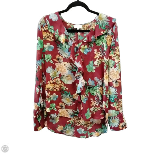 Blouse Long Sleeve By Umgee In Floral Print, Size: M