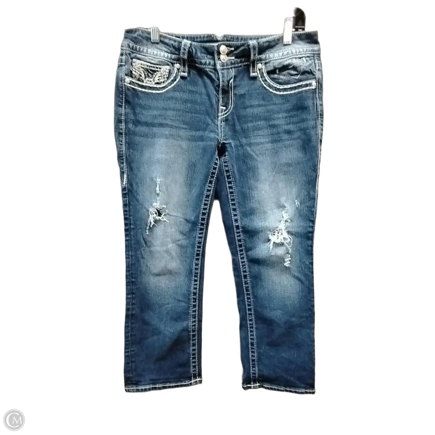 Jeans Cropped By Vigoss In Blue, Size: 10