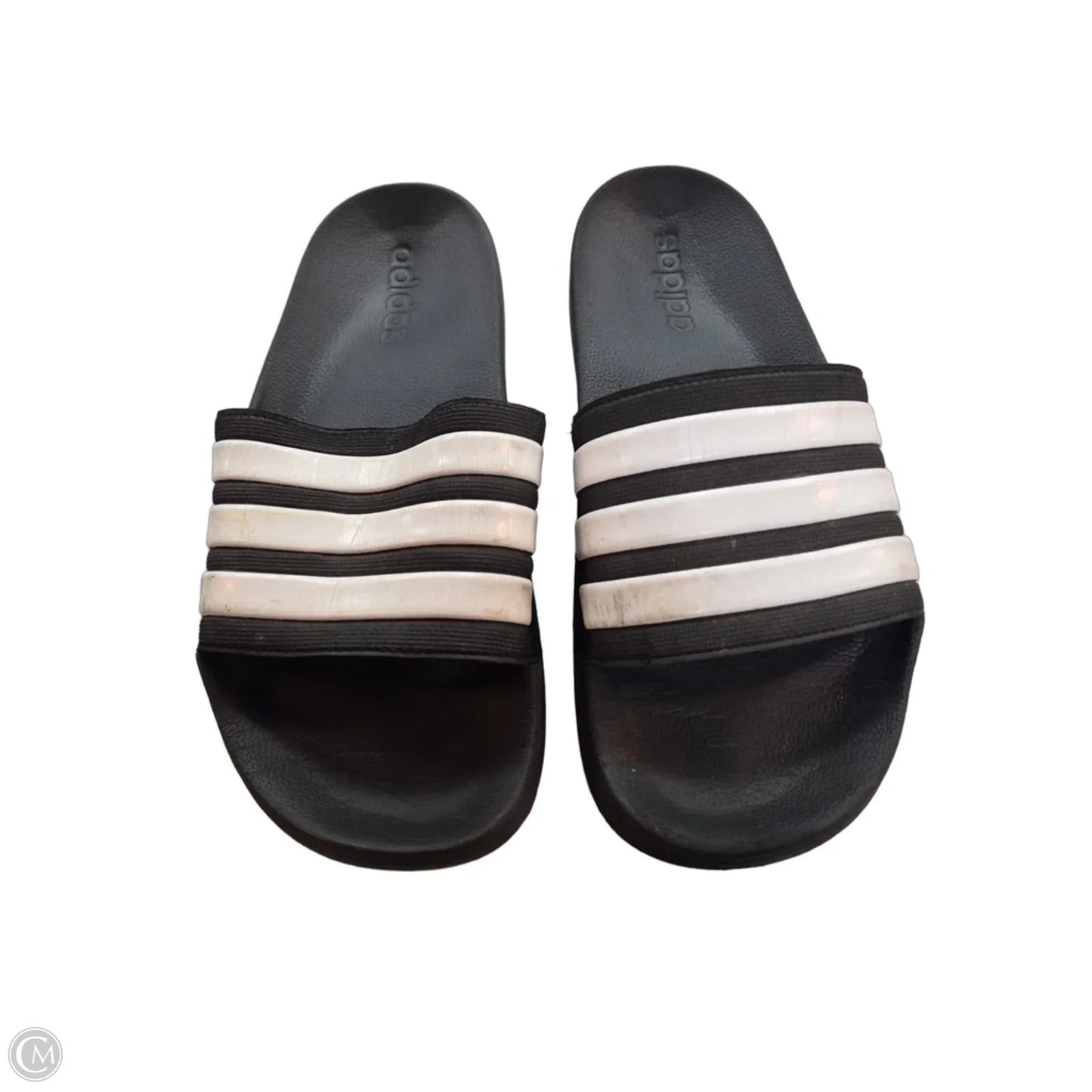 Sandals Flats By Adidas In Blue & White, Size: 8