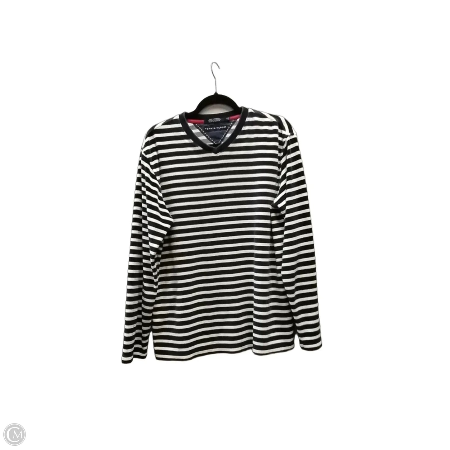 Top Long Sleeve By Tommy Hilfiger In Striped Pattern, Size: M