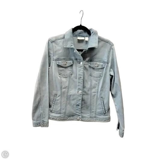 Jacket Denim By Chicos In Blue, Size: M