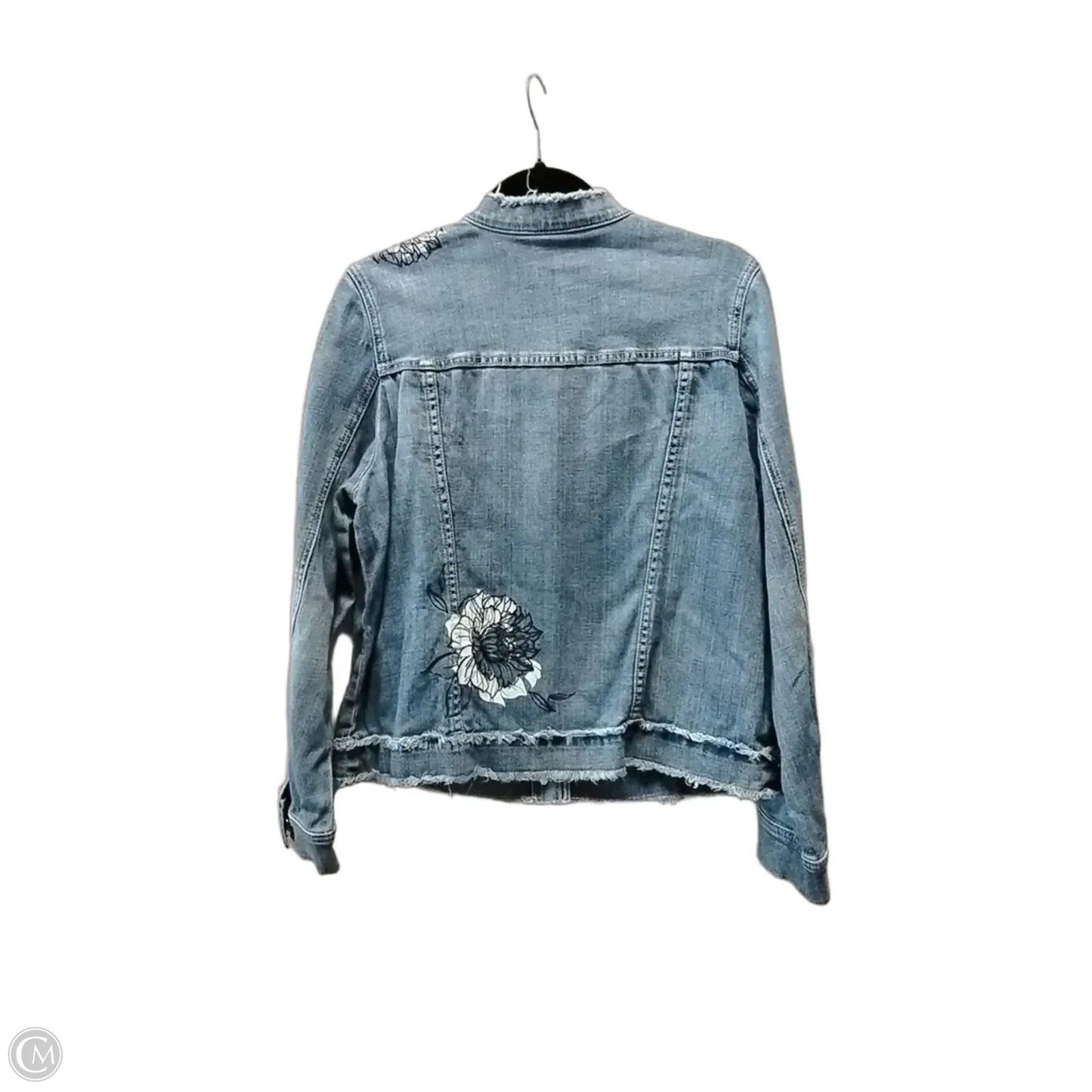 Jacket Denim By Chicos In Blue, Size: M