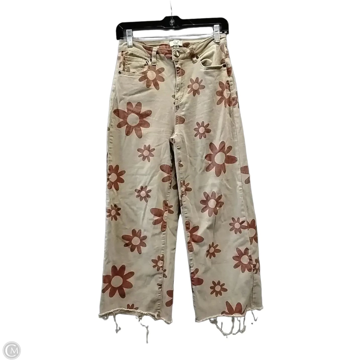 Jeans Cropped By Easel In Brown, Size: 6