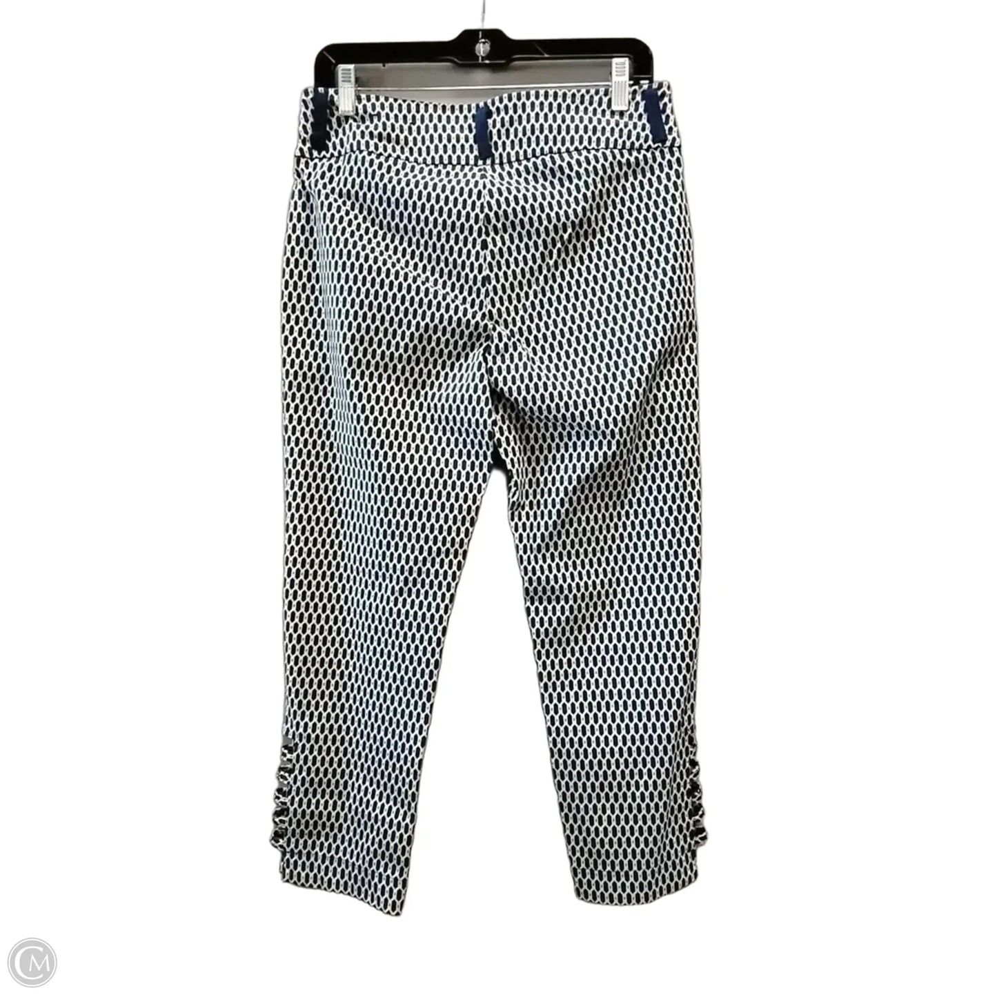 Pants Cropped By Attyre In Blue & White, Size: 6