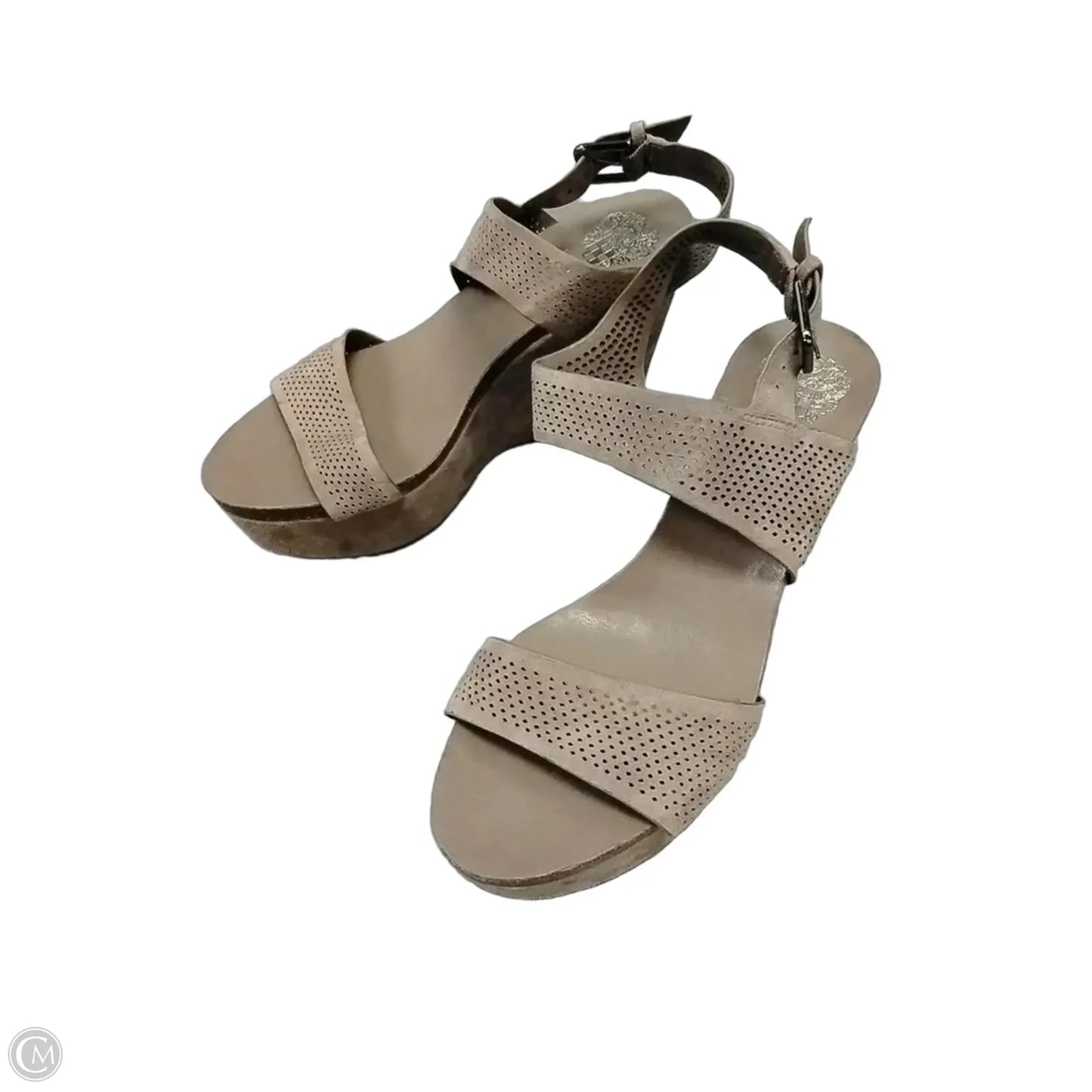Sandals Heels Wedge By Vince Camuto In Brown, Size: 7