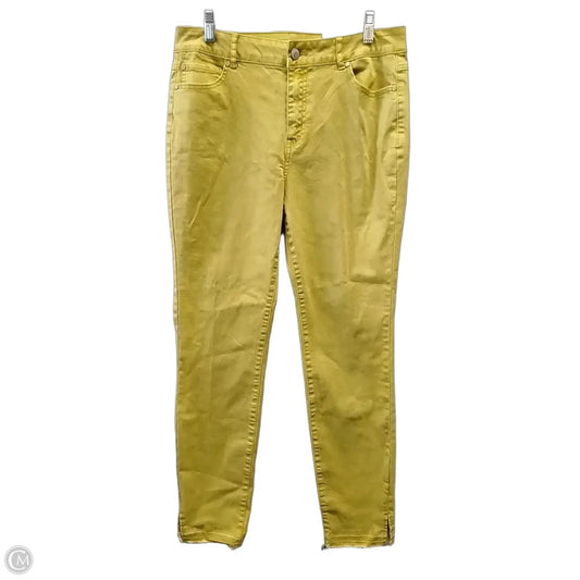Jeans Skinny By Cato In Yellow, Size: 10