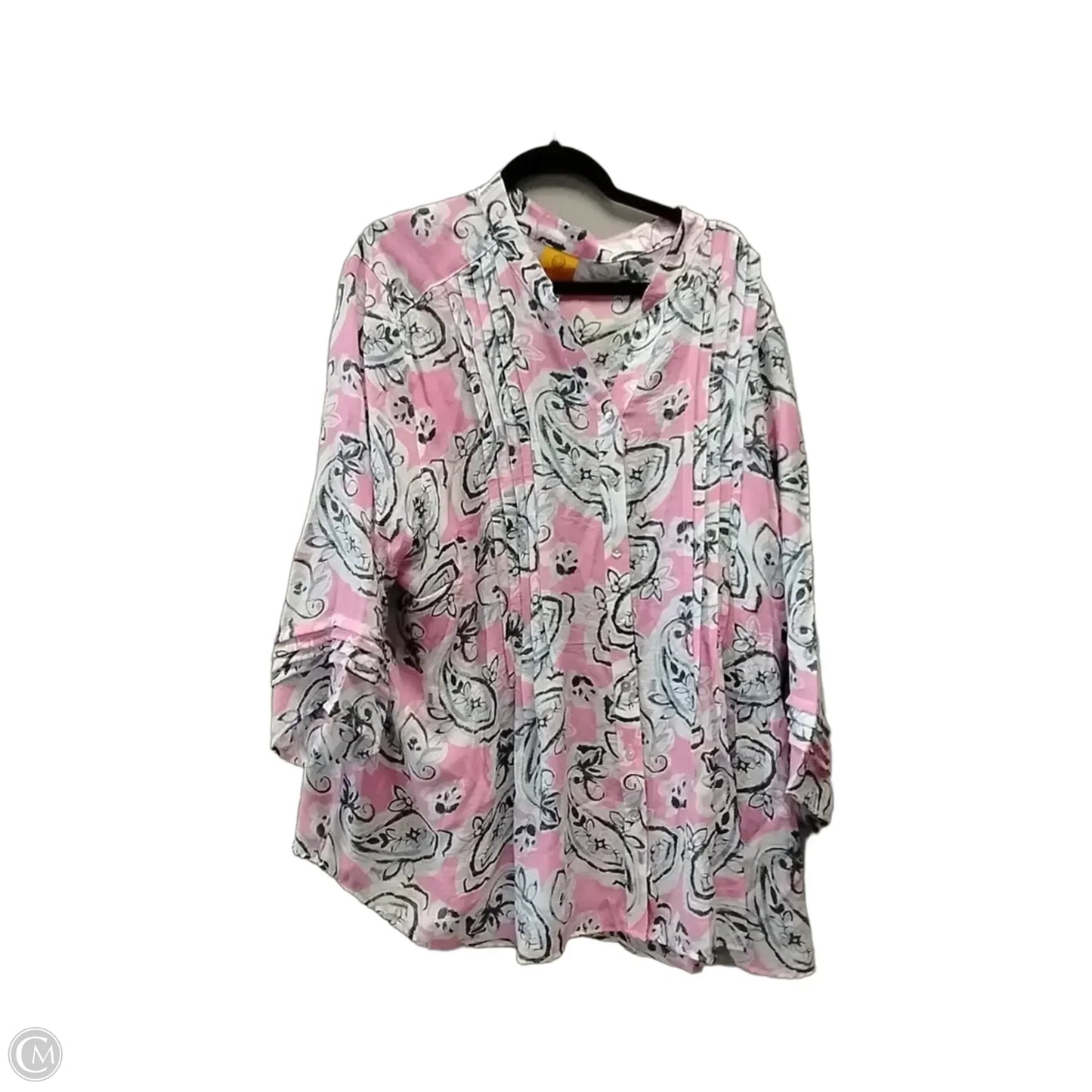 Blouse Long Sleeve By Ruby Rd In Paisley Print, Size: 3x