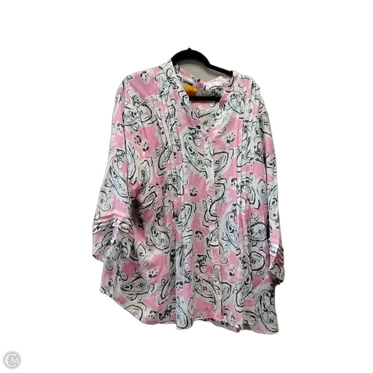 Blouse Long Sleeve By Ruby Rd In Paisley Print, Size: 3x