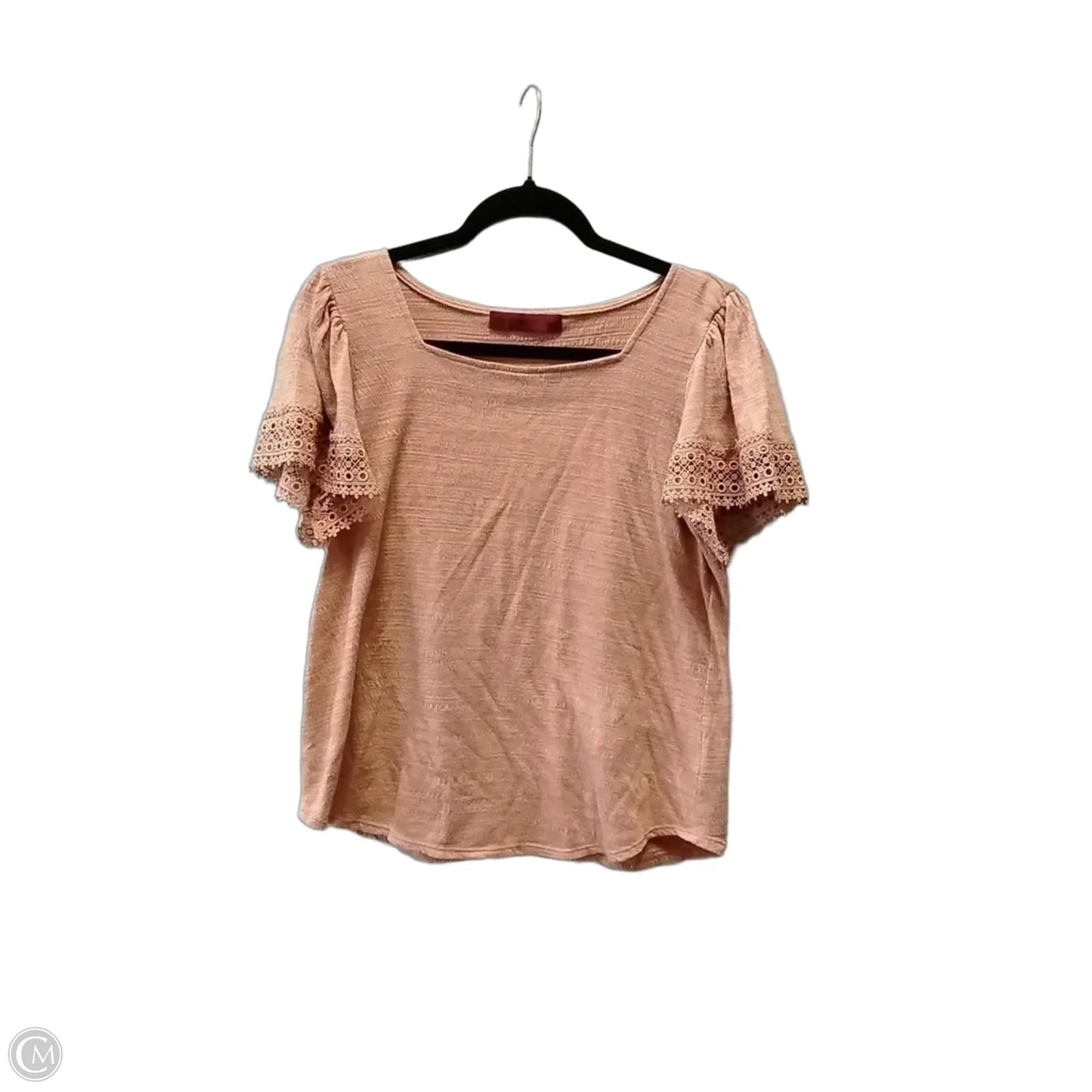 Blouse Short Sleeve By Love Scarlett In Orange, Size: S