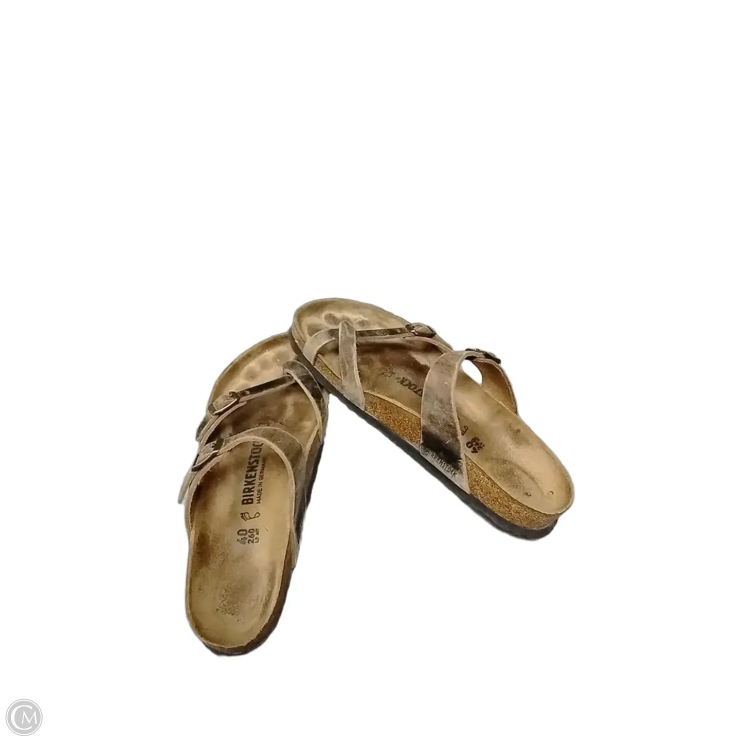 Sandals Flats By Birkenstock In Brown, Size: 9.5