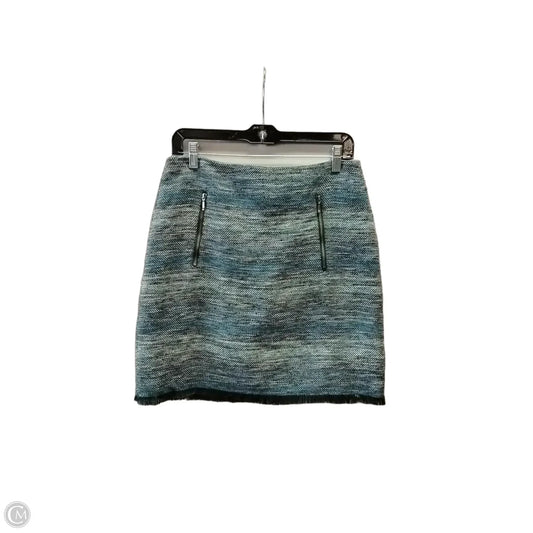 Skirt Mini & Short By Loft In Blue & Grey, Size: 8