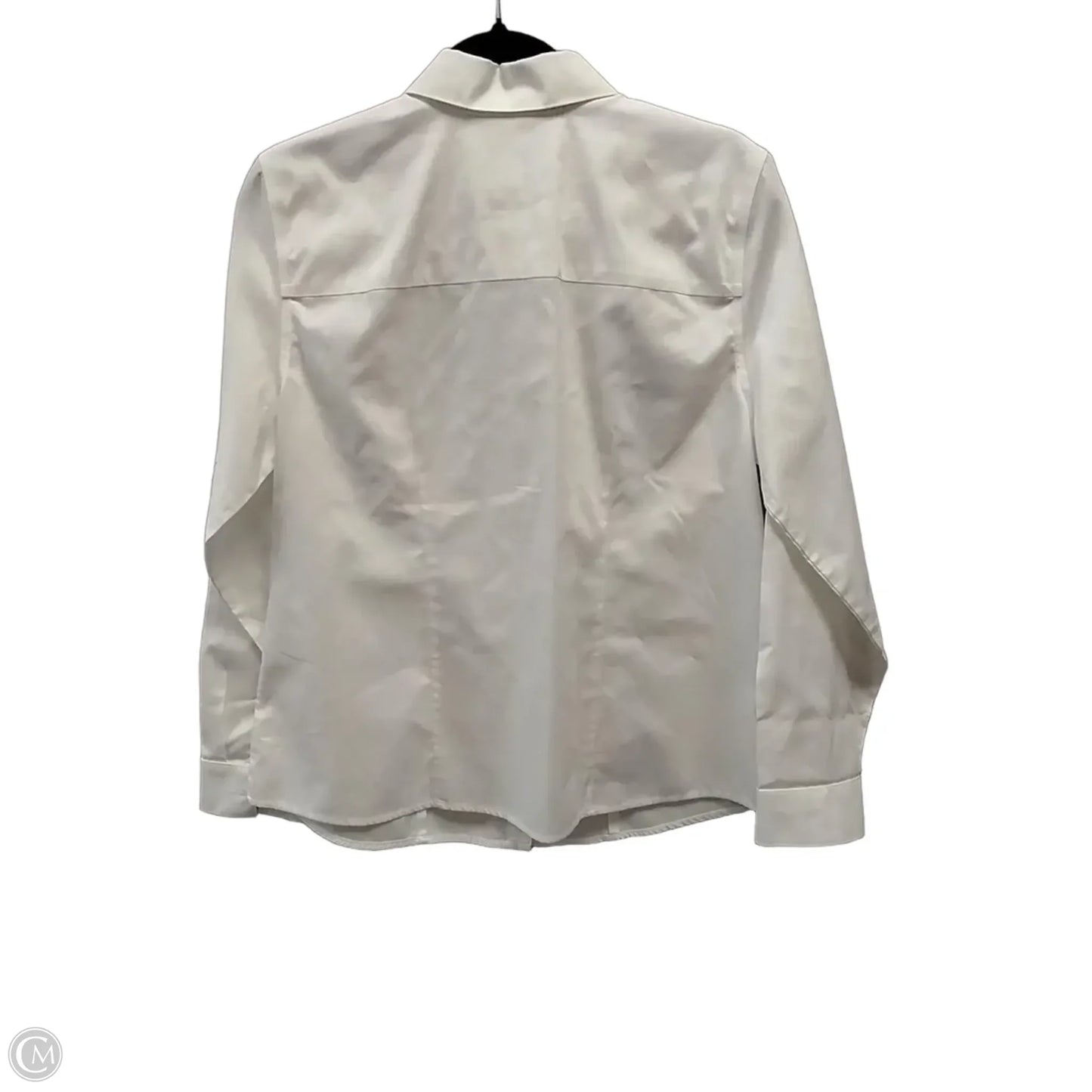 Blouse Long Sleeve By Chicos In White, Size: M