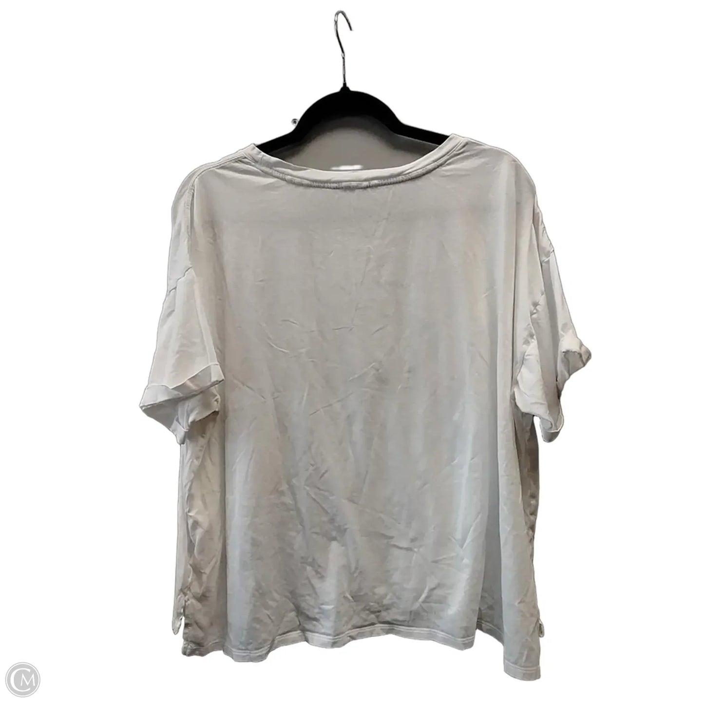 Top Short Sleeve By Calvin Klein In White, Size: 2x