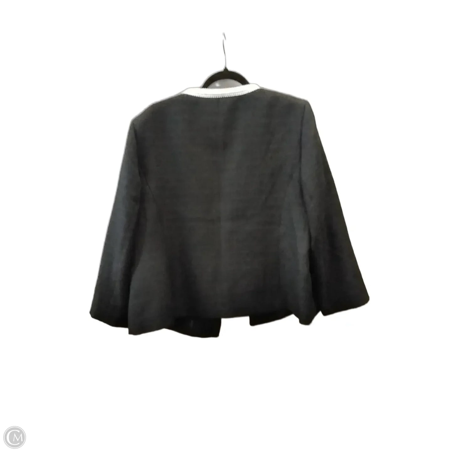 Blazer By Anne Klein In Black & Cream, Size: Xl
