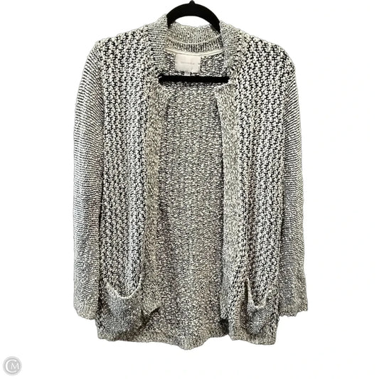 Sweater Cardigan By Skies Are Blue In Cream & Grey, Size: M