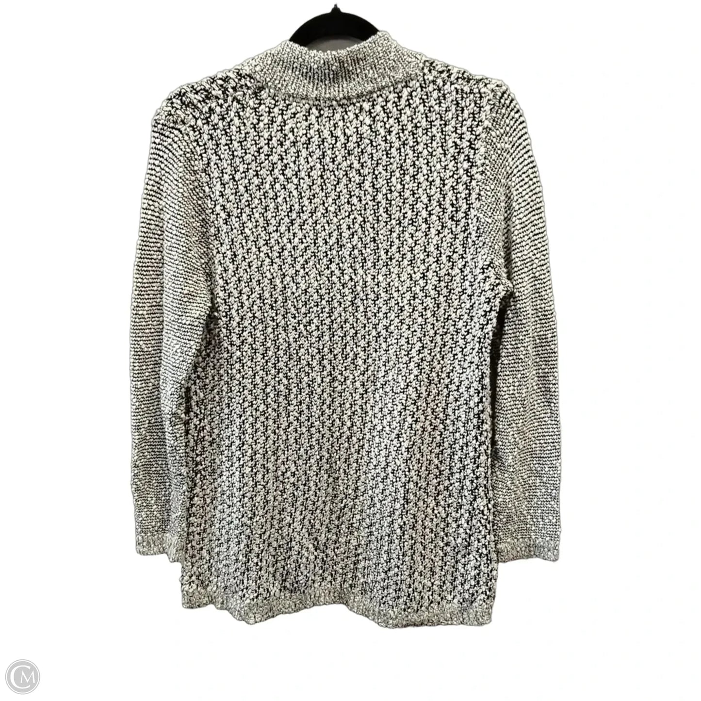 Sweater Cardigan By Skies Are Blue In Cream & Grey, Size: M