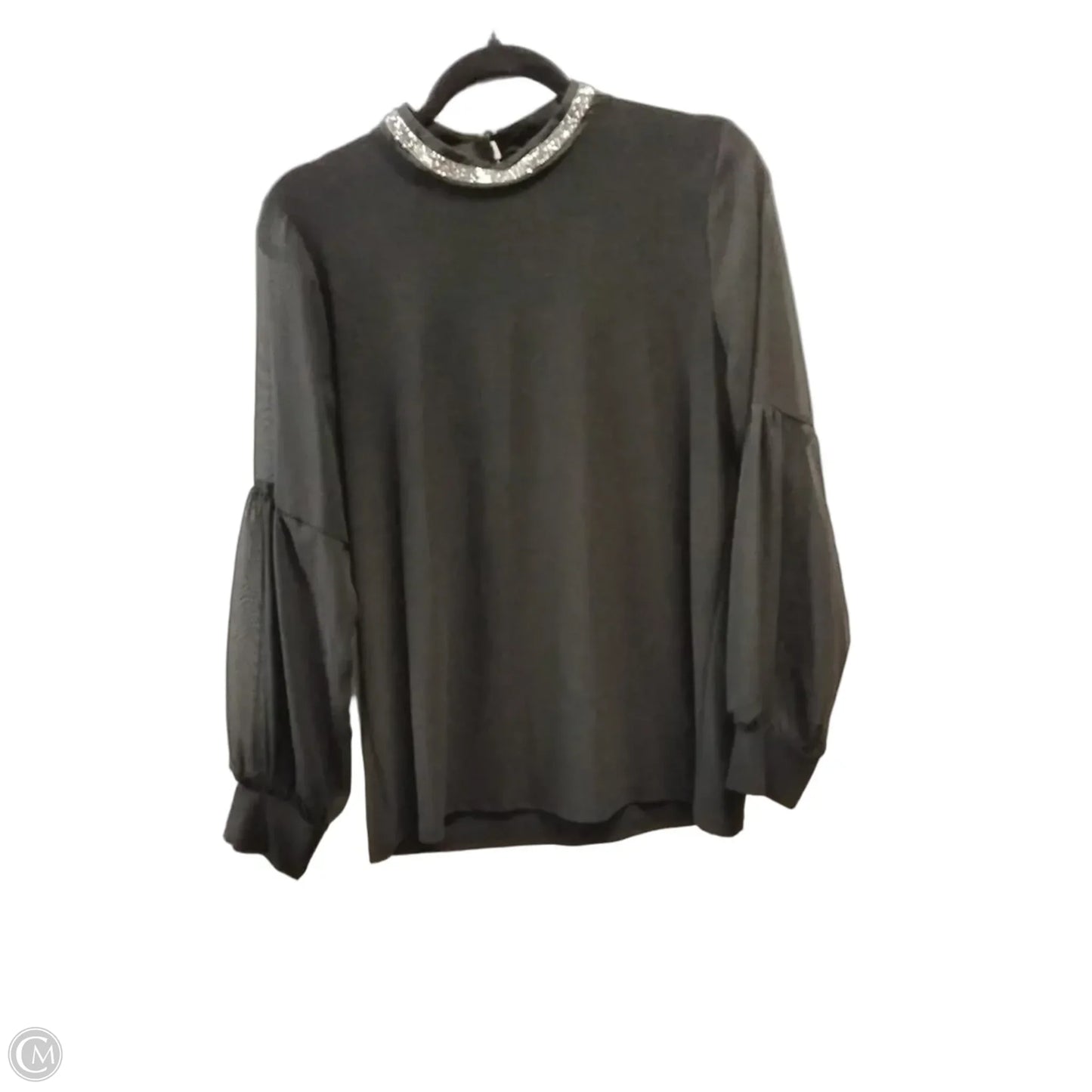 Blouse Long Sleeve By Cme In Black, Size: L
