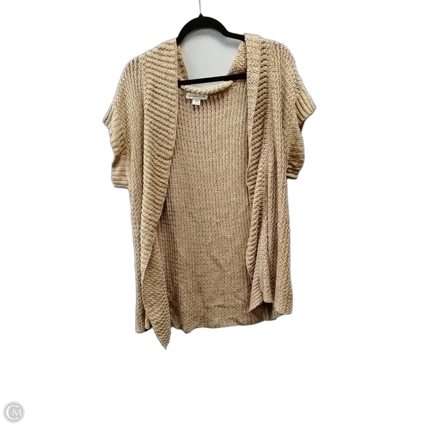 Sweater Short Sleeve By Coldwater Creek In Tan, Size: L