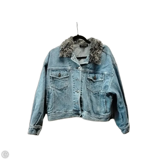 Jacket Denim By Karen Kane In Blue, Size: S