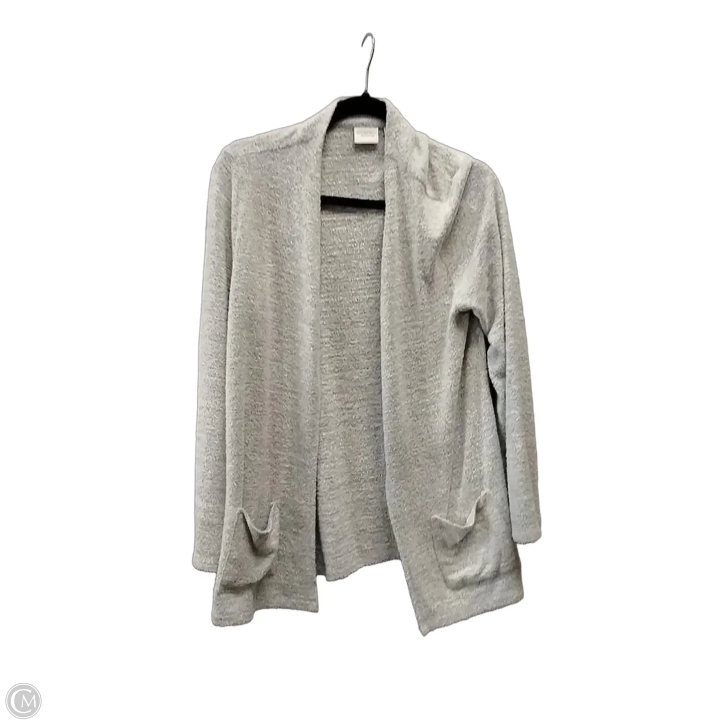 Sweater Cardigan By Chicos In Grey, Size: M