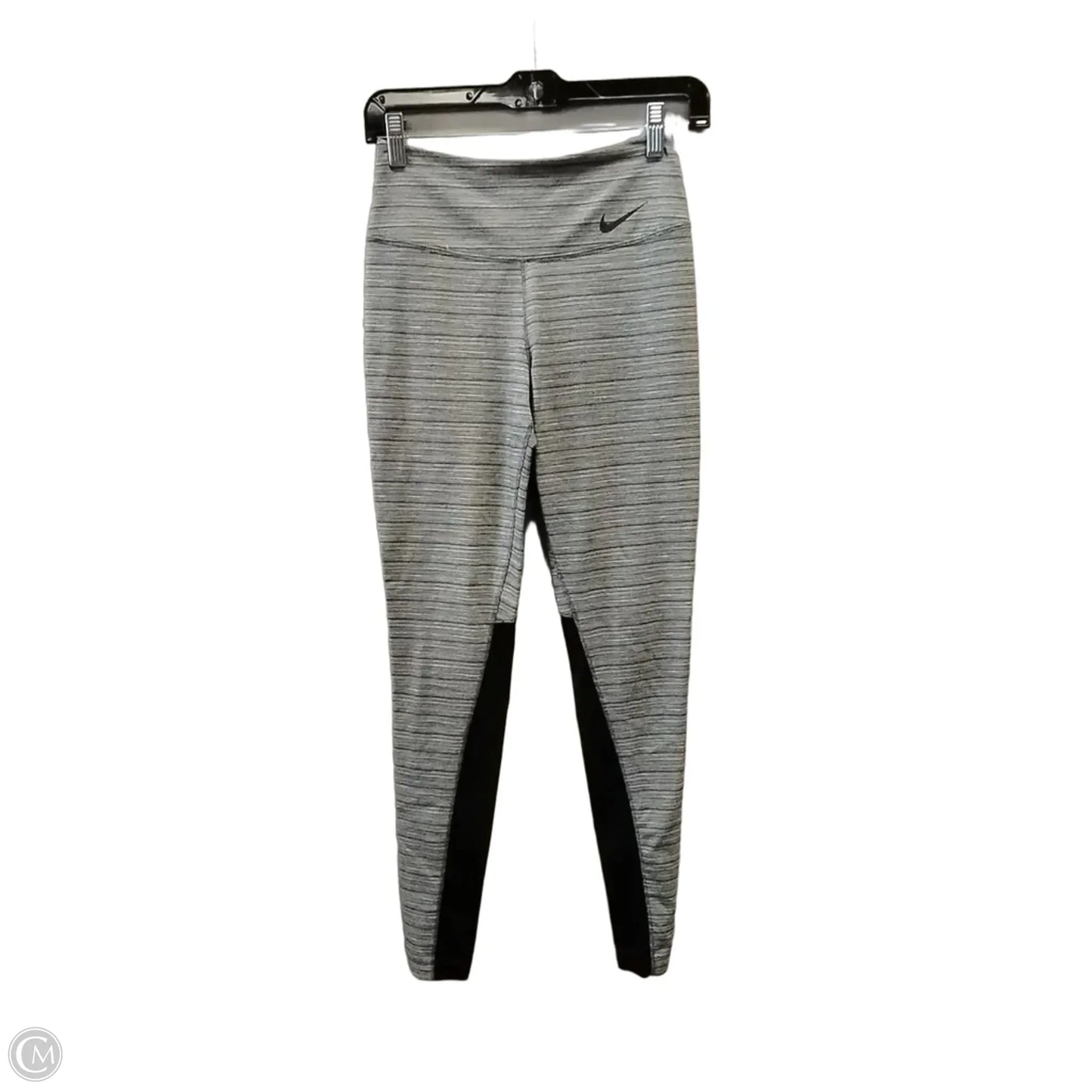 Athletic Leggings By Nike In Grey, Size: S
