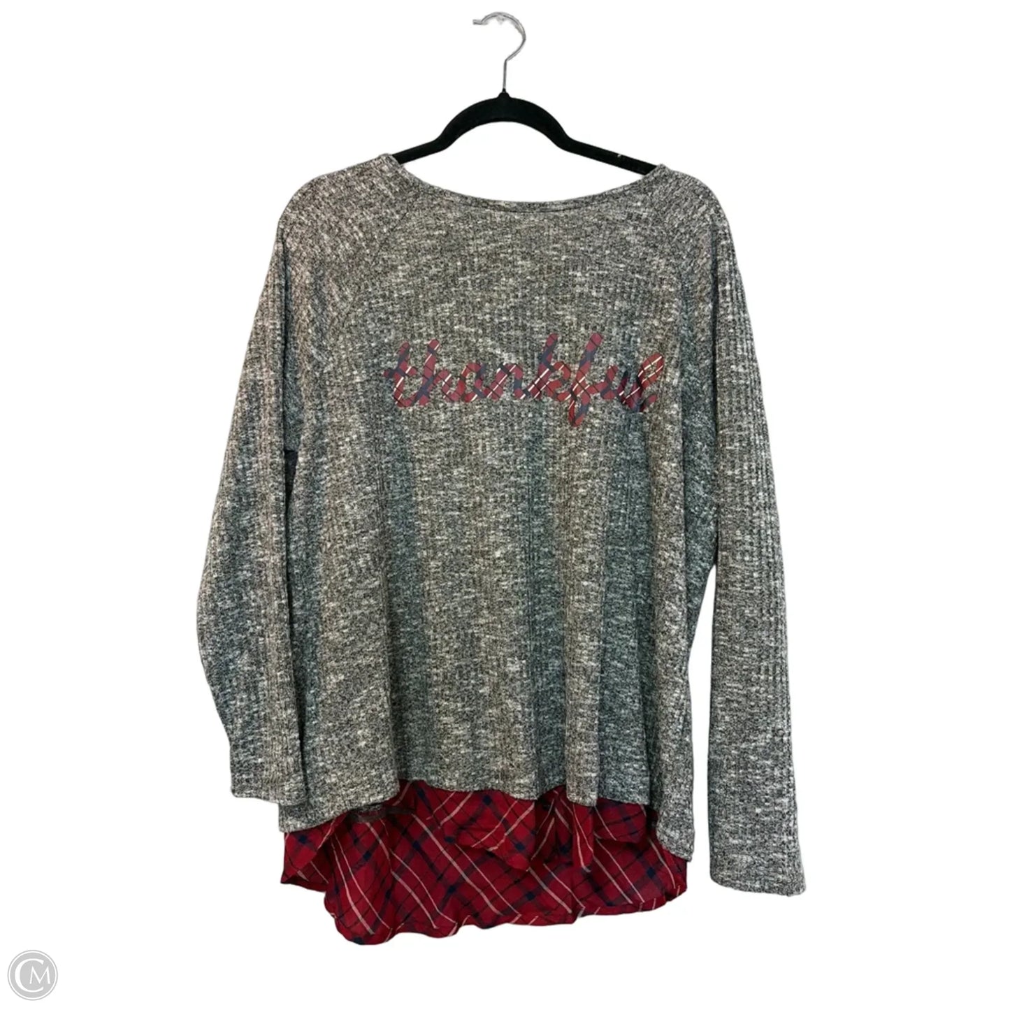 Sweater By Cato In Grey, Size: Xl