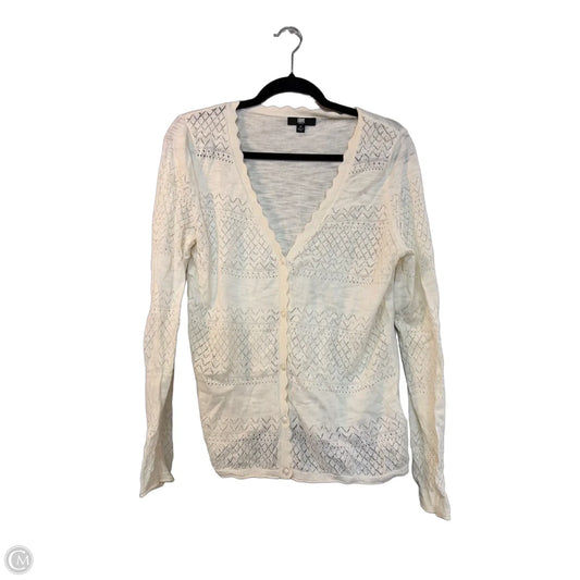 Sweater Cardigan Designer By Frye In Beige, Size: M