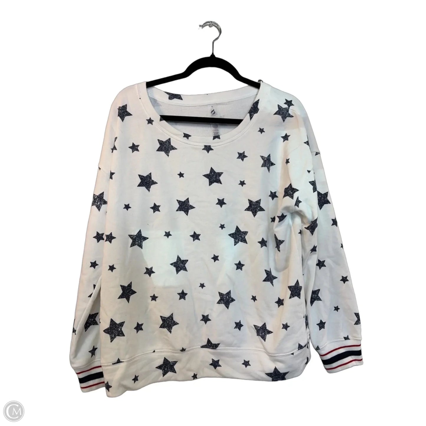 Sweatshirt Crewneck By Lou And Grey In Blue & White, Size: M