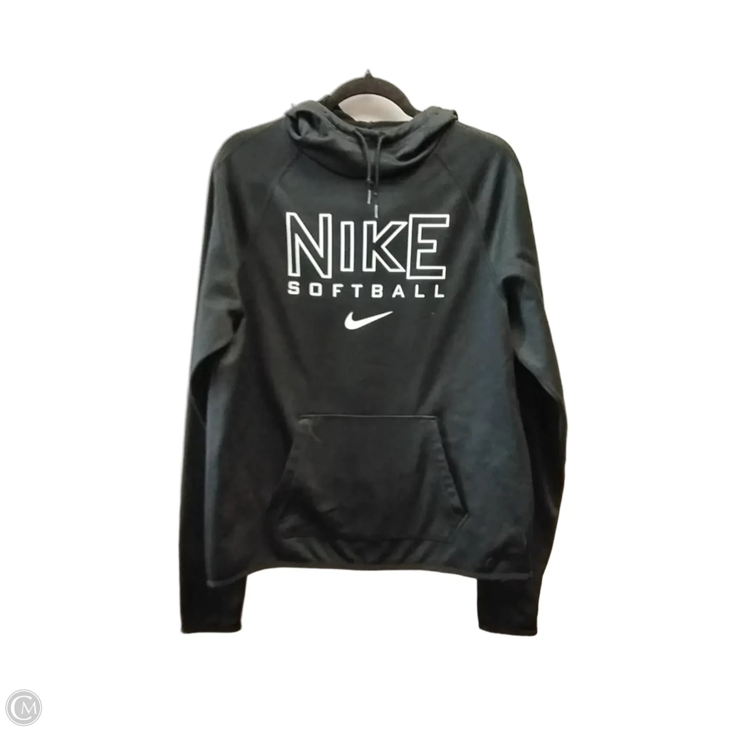 Athletic Sweatshirt Hoodie By Nike In Black, Size: M