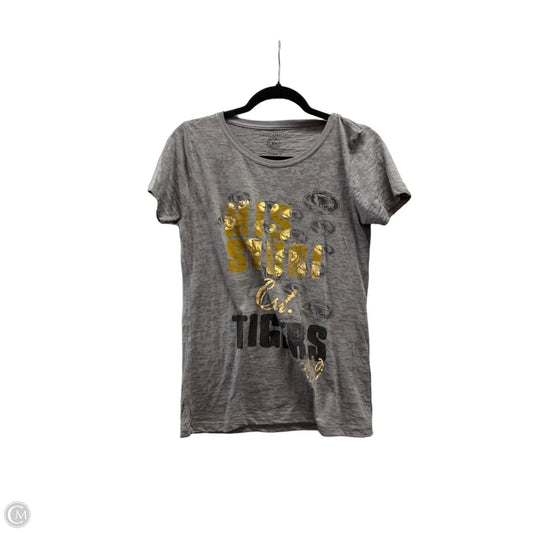 Athletic Top Long Sleeve Crewneck By Pink In Black & Yellow, Size: Sp