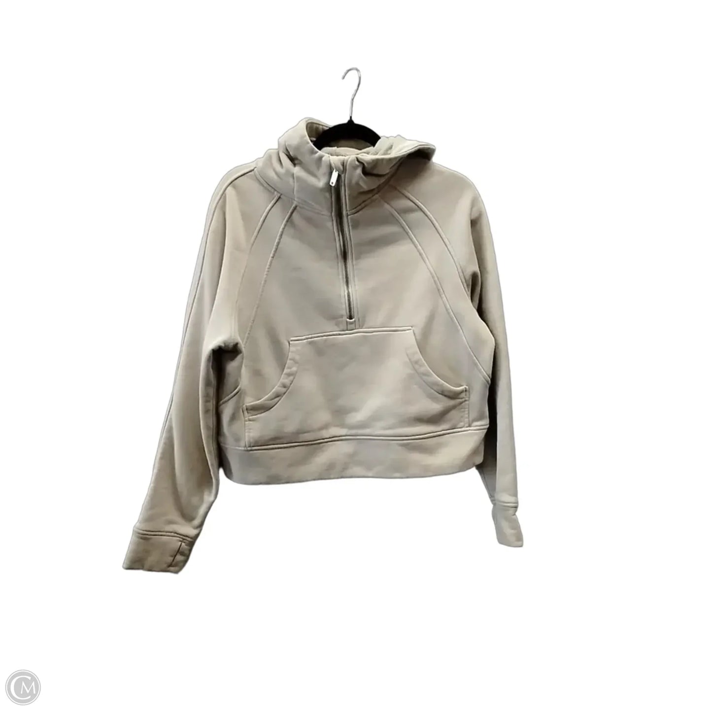 Sweatshirt Hoodie By Clothes Mentor In Tan, Size: M
